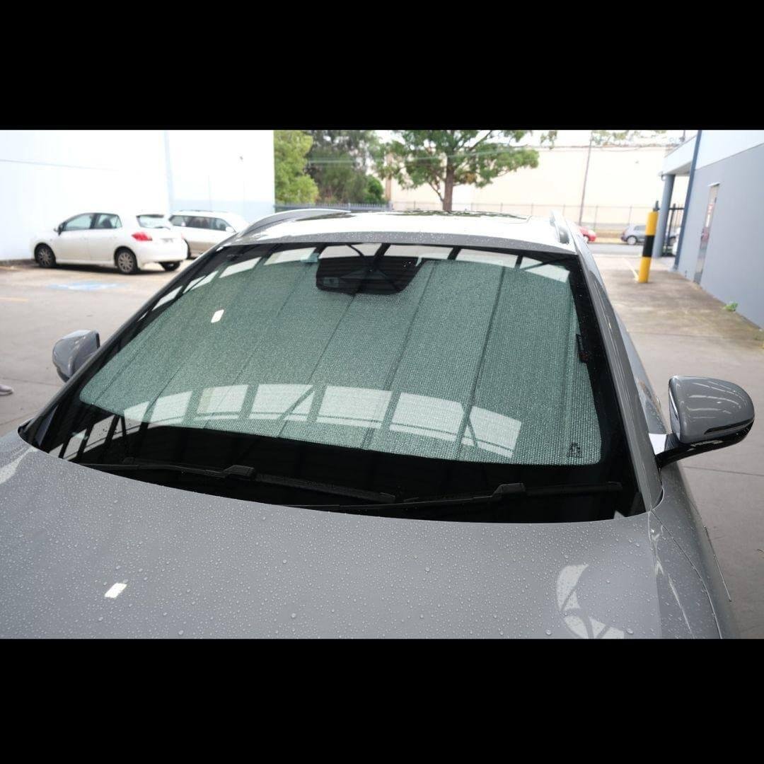 BYD windshield sunshade covering front windshield
